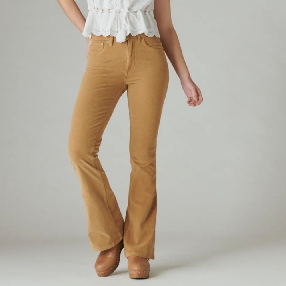 Lucky Brand Stevie high rise corduroy flare
